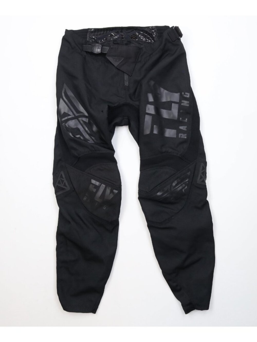 Fly Racing Mens 28x27 Leather Trim Vented Kinetic Motocross Racing Pants Black